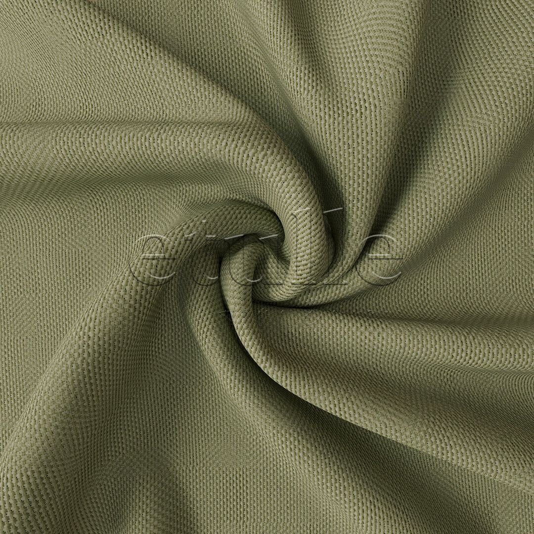 Green Woven Linen Blackout Curtain | Bonita