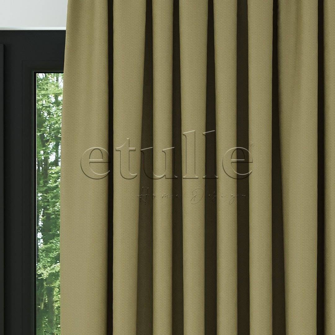 Olive Green Herringbone Patterned Backdrop Curtain – Modern Design | Etulle