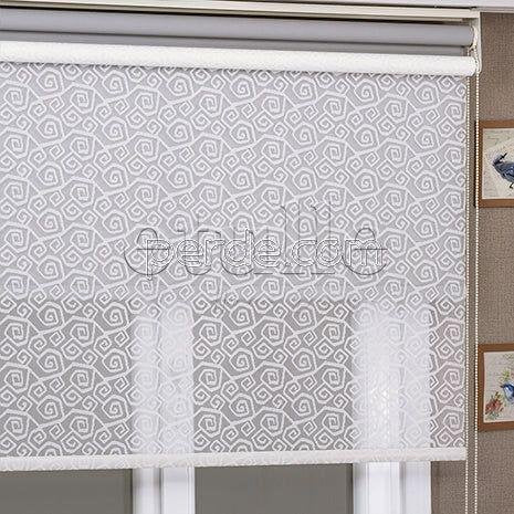 Double Mechanism Roller and Tulle Curtains