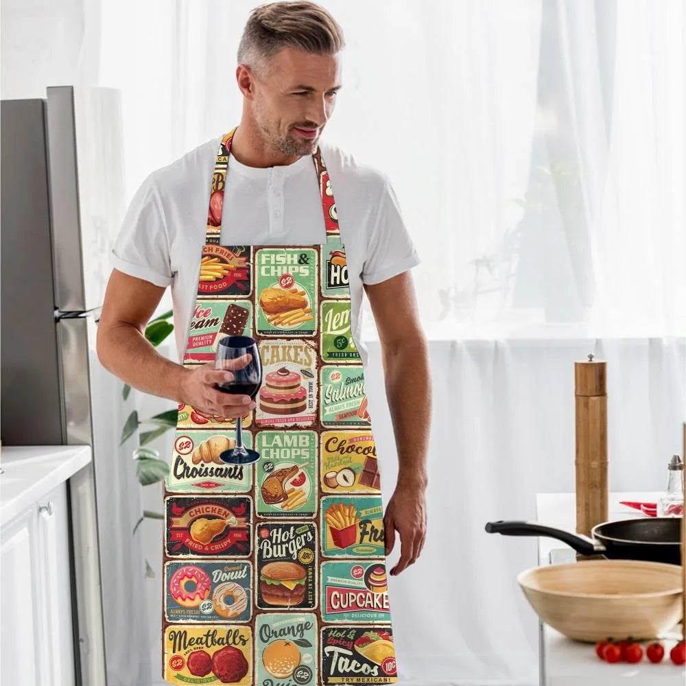 Junk Food Tasarımlı  Mutfak Önlüğü - AP106