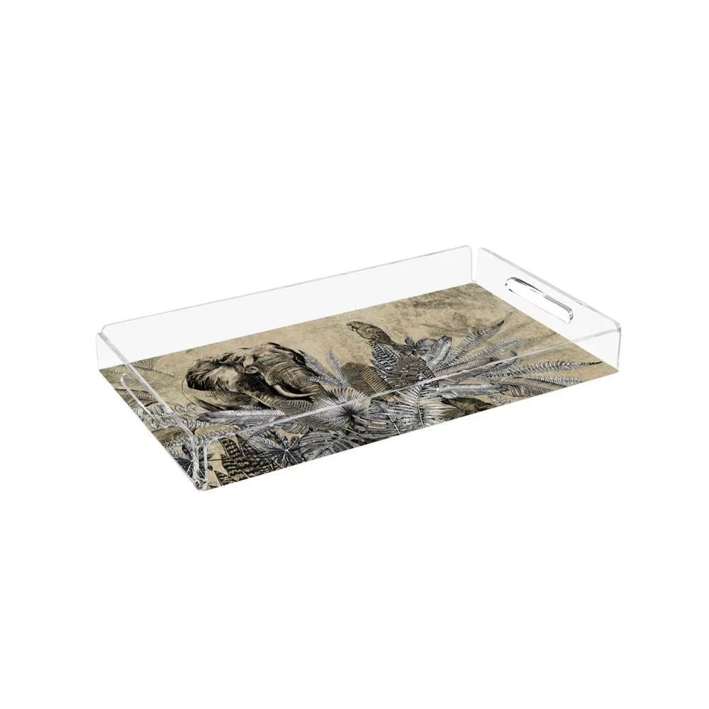 Figüratif Fil Pleksi Tepsi - PT2121 - 40X24cm