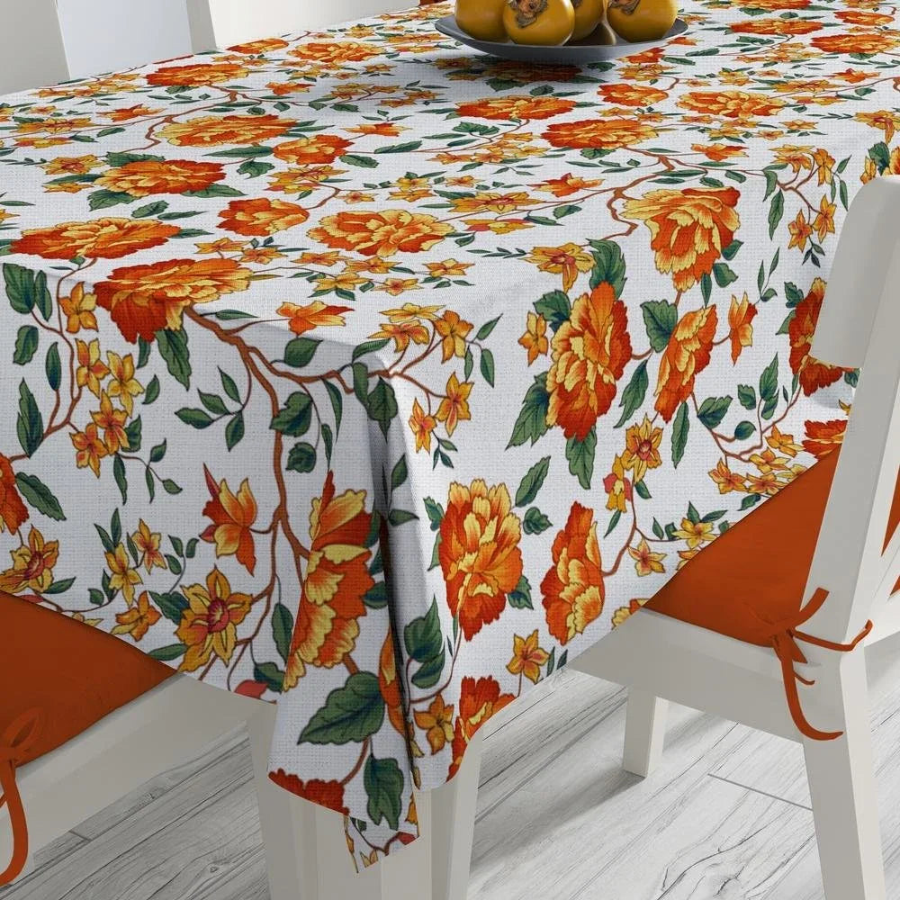 Orange Lotus Masa Örtüsü 160x220CM